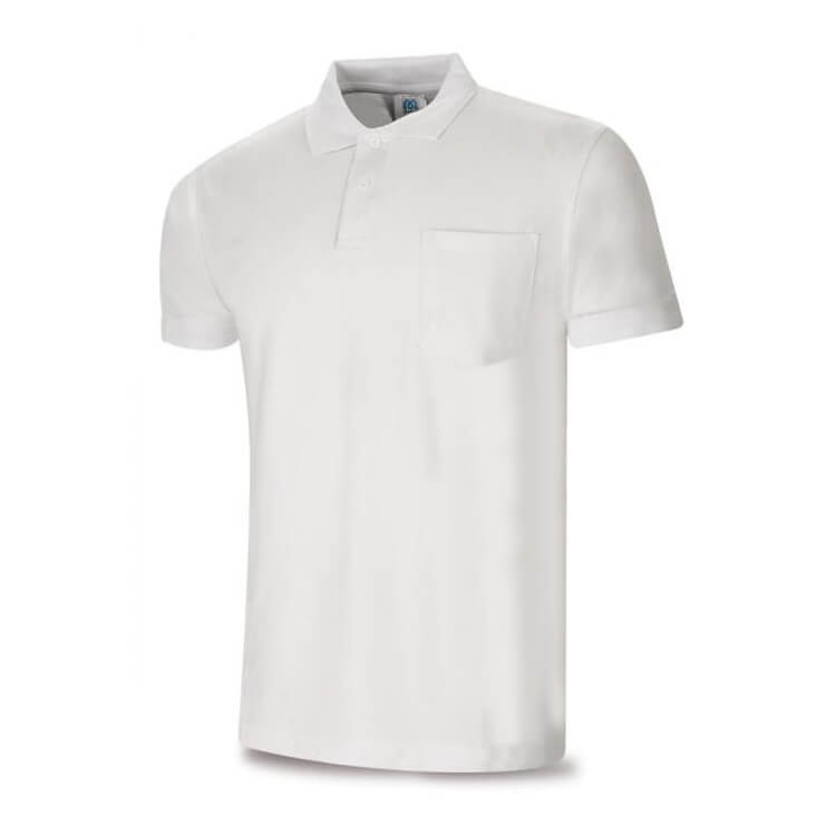 Polo manga corta 100% algodón blanco 1288-POLB - Referencia 1288PAMCBL